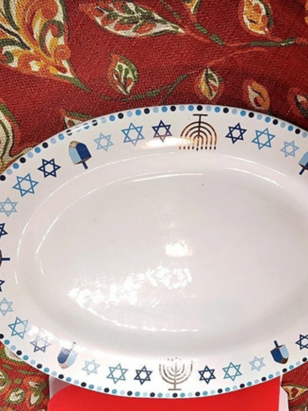 Ashland Hanukkah Hanoukka Plate Assiette Serving Platter Serving Platter White &